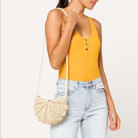 🌺NWT Billabong Beach Bliss Straw Crossbody Bag🌺 - Picture 3 of 4